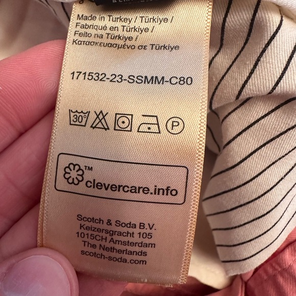 Scotch & Soda Men’s Stuart Straight Chino Pants Coral Color Size 33x29 Preppy - Picture 1 of 16